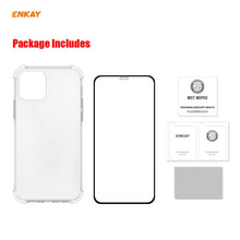 Load image into Gallery viewer, Hat-Prince ENKAY 2 in 1 Clear TPU Soft Case Shockproof Cover + 0.26mm 9H 2.5D Full Glue Full Coverage Tempered Glass Protector Film, For iPhone 12 mini, For iPhone 12 / 12 Pro, For iPhone 12 Pro Max