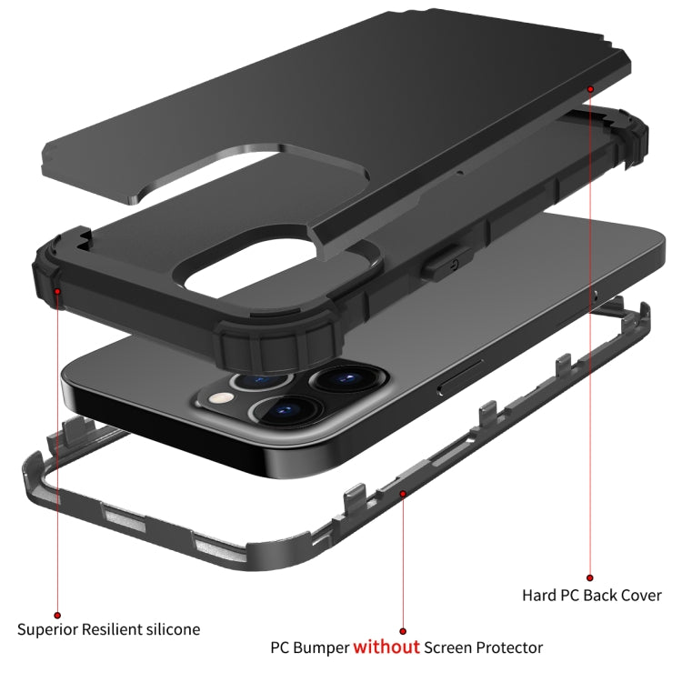 PC+ Silicone Three-piece Anti-drop Mobile Phone Protective Back Cover, For iPhone 12 mini, For iPhone 12 / 12 Pro, For iPhone 12 Pro Max