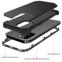 Load image into Gallery viewer, PC+ Silicone Three-piece Anti-drop Mobile Phone Protective Back Cover, For iPhone 12 mini, For iPhone 12 / 12 Pro, For iPhone 12 Pro Max