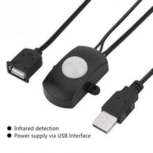 Load image into Gallery viewer, DC 5V/12V/24V USB Body Infrared PIR Motion Sensor Switch Human Motion Sensor Detector Switch For LED Light Strip, Black, White