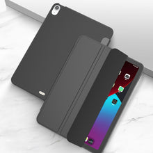 Load image into Gallery viewer, Three-folding Surface Leather Matte TPU Bottom Smart Tablet Case