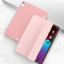 Load image into Gallery viewer, Three-folding Surface Leather Matte TPU Bottom Smart Tablet Case