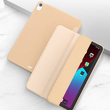 Load image into Gallery viewer, Three-folding Surface Leather Matte TPU Bottom Smart Tablet Case