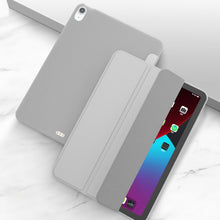 Load image into Gallery viewer, Three-folding Surface Leather Matte TPU Bottom Smart Tablet Case
