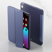 Load image into Gallery viewer, Three-folding Surface Leather Matte TPU Bottom Smart Tablet Case