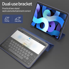 Load image into Gallery viewer, Three-folding Surface Leather Matte TPU Bottom Smart Tablet Case