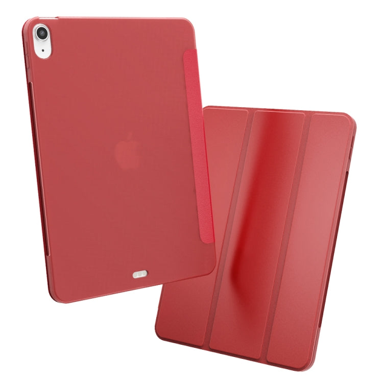 Three-folding Surface Leather Matte TPU Bottom Smart Tablet Case