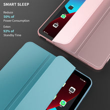 Load image into Gallery viewer, Three-folding Surface Leather Matte TPU Bottom Smart Tablet Case