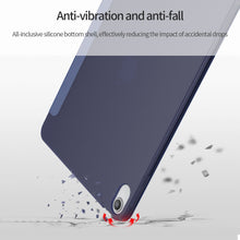 Load image into Gallery viewer, Three-folding Surface Leather Matte TPU Bottom Smart Tablet Case