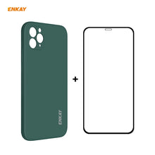 Load image into Gallery viewer, For iPhone 11 Pro Hat-Prince ENKAY ENK-PC0652 Liquid Silicone Straight Edge Shockproof Protective Case + 0.26mm 9H 2.5D Full Glue Full Coverage Tempered Glass Protector Film, For iPhone 11 Pro