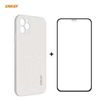 Load image into Gallery viewer, For iPhone 11 Pro Hat-Prince ENKAY ENK-PC0652 Liquid Silicone Straight Edge Shockproof Protective Case + 0.26mm 9H 2.5D Full Glue Full Coverage Tempered Glass Protector Film, For iPhone 11 Pro