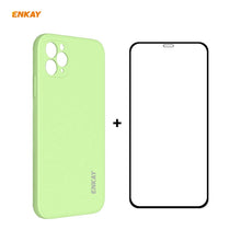 Load image into Gallery viewer, For iPhone 11 Pro Hat-Prince ENKAY ENK-PC0652 Liquid Silicone Straight Edge Shockproof Protective Case + 0.26mm 9H 2.5D Full Glue Full Coverage Tempered Glass Protector Film, For iPhone 11 Pro