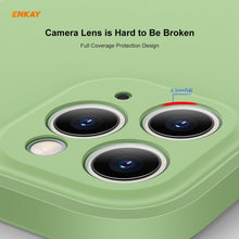 Load image into Gallery viewer, For iPhone 11 Pro Max Hat-Prince ENKAY ENK-PC0662 Liquid Silicone Straight Edge Shockproof Protective Case + 0.26mm 9H 2.5D Full Glue Full Coverage Tempered Glass Protector Film, For iPhone 11 Pro Max