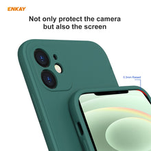 Load image into Gallery viewer, For iPhone 12 mini Hat-Prince ENKAY ENK-PC0672 Liquid Silicone Straight Edge Shockproof Case + 0.26mm 9H 2.5D Full Glue Tempered Glass Film, For iPhone 12 mini