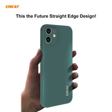 Load image into Gallery viewer, For iPhone 12 Hat-Prince ENKAY ENK-PC0682 Liquid Silicone Straight Edge Shockproof Case + 0.26mm 9H 2.5D Full Glue Tempered Glass Film, For iPhone 12