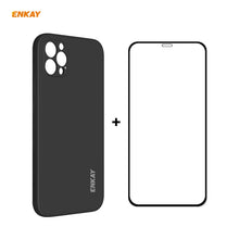Load image into Gallery viewer, For iPhone 12 Pro Hat-Prince ENKAY ENK-PC0692 Liquid Silicone Straight Edge Shockproof Case + 0.26mm 9H 2.5D Full Glue Tempered Glass Film, For iPhone 12 Pro