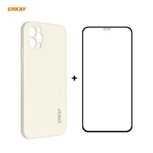 Load image into Gallery viewer, For iPhone 12 Pro Hat-Prince ENKAY ENK-PC0692 Liquid Silicone Straight Edge Shockproof Case + 0.26mm 9H 2.5D Full Glue Tempered Glass Film, For iPhone 12 Pro
