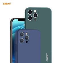 Load image into Gallery viewer, For iPhone 12 Pro Hat-Prince ENKAY ENK-PC0692 Liquid Silicone Straight Edge Shockproof Case + 0.26mm 9H 2.5D Full Glue Tempered Glass Film, For iPhone 12 Pro