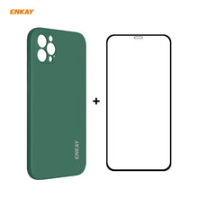 Load image into Gallery viewer, For iPhone 12 Pro Hat-Prince ENKAY ENK-PC0702 Liquid Silicone Straight Edge Shockproof Case + 0.26mm 9H 2.5D Full Glue Tempered Glass Film, For iPhone 12 Pro Max