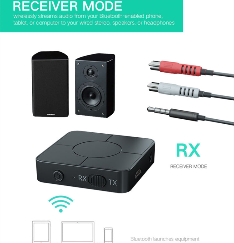 KN326 Bluetooth Audio receiver transmitter 5.0 two-in-one Bluetooth adapter for hands-free calls