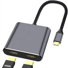 Load image into Gallery viewer, ZS-SGSHDMI USB-C / Type-C to Dual HDMI Adapter, USB-C / Type-C to Dual HDMI