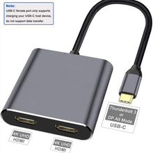 Load image into Gallery viewer, ZS-SGSHDMI USB-C / Type-C to Dual HDMI Adapter, USB-C / Type-C to Dual HDMI