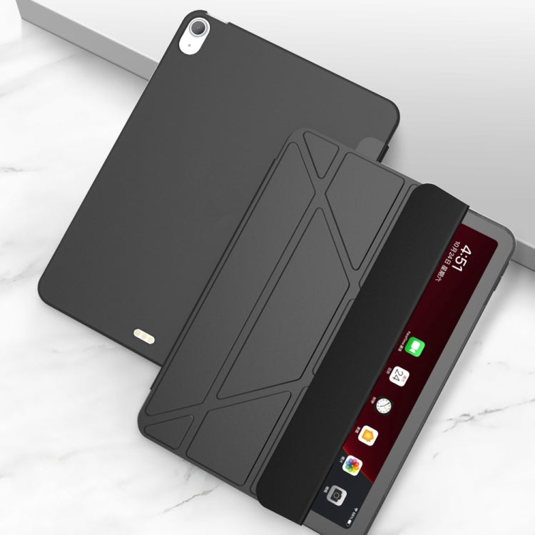 For iPad Air 2024 / Air 2022 10.9 Multi-folding Matte Surface Leather Smart Tablet Case