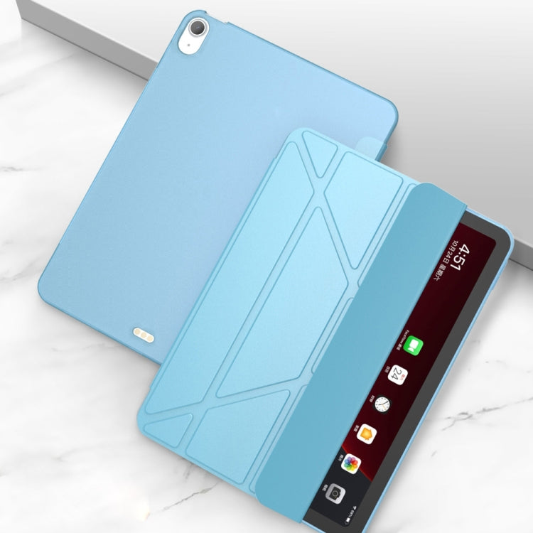 For iPad Air 2024 / Air 2022 10.9 Multi-folding Matte Surface Leather Smart Tablet Case