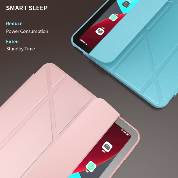 For iPad Air 2024 / Air 2022 10.9 Multi-folding Matte Surface Leather Smart Tablet Case