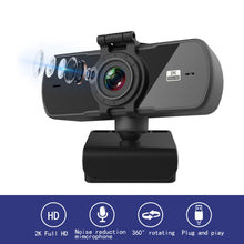 Load image into Gallery viewer, C5 4 Million Pixel Auto Focus 2K Full HD Webcam 360 Rotation USB Driver-free Live Broadcast WebCamera with Mic, C5