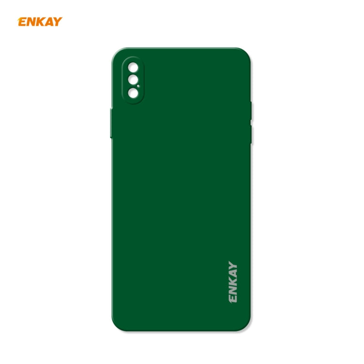 ENKAY ENK-PC072 Hat-Prince Liquid Silicone Straight Edge Shockproof Protective Case For iPhone XS Max, For iPhone XS Max