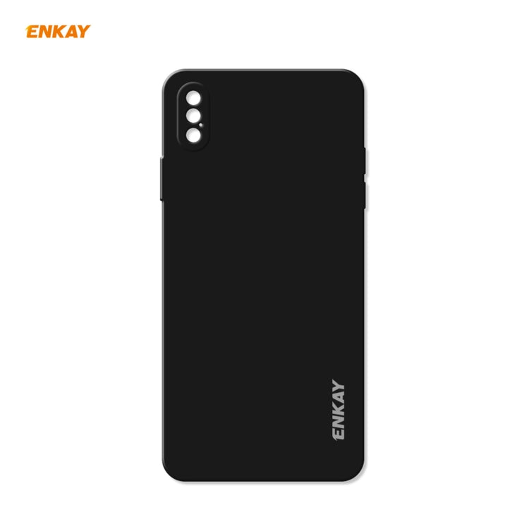 ENKAY ENK-PC072 Hat-Prince Liquid Silicone Straight Edge Shockproof Protective Case For iPhone XS Max, For iPhone XS Max