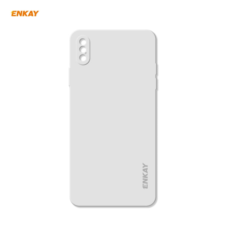ENKAY ENK-PC072 Hat-Prince Liquid Silicone Straight Edge Shockproof Protective Case For iPhone XS Max, For iPhone XS Max