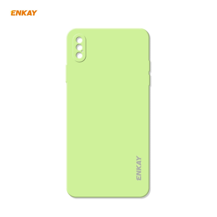 ENKAY ENK-PC072 Hat-Prince Liquid Silicone Straight Edge Shockproof Protective Case For iPhone XS Max, For iPhone XS Max