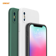 Load image into Gallery viewer, ENKAY ENK-PC072 Hat-Prince Liquid Silicone Straight Edge Shockproof Protective Case For iPhone XS Max, For iPhone XS Max