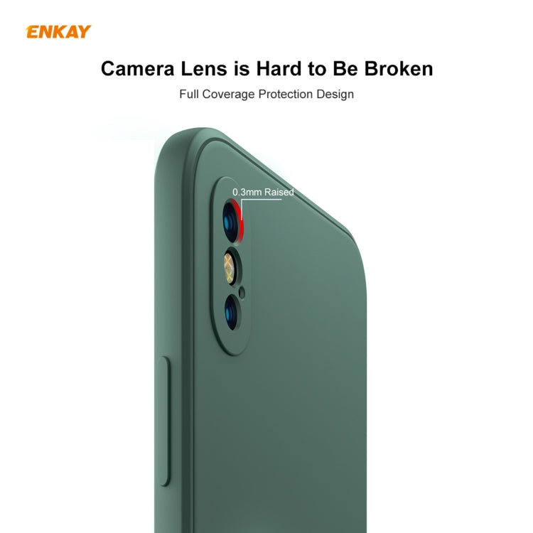 ENKAY ENK-PC072 Hat-Prince Liquid Silicone Straight Edge Shockproof Protective Case For iPhone XS Max, For iPhone XS Max