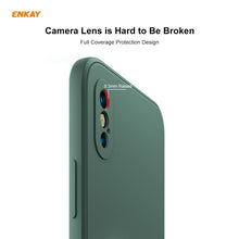 Load image into Gallery viewer, ENKAY ENK-PC072 Hat-Prince Liquid Silicone Straight Edge Shockproof Protective Case For iPhone XS Max, For iPhone XS Max