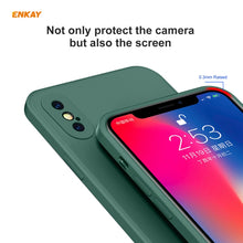 Load image into Gallery viewer, ENKAY ENK-PC072 Hat-Prince Liquid Silicone Straight Edge Shockproof Protective Case For iPhone XS Max, For iPhone XS Max