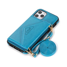 Load image into Gallery viewer, Multi-functional Cross-body Card Bag TPU+PU Back Cover Case with Holder &amp; Card Slot &amp; Wallet, For iPhone 12 Pro Max, For iPhone 12 / 12 Pro, For iPhone 12 mini