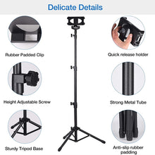 Load image into Gallery viewer, Floor Tablet Tripod Stand Adjustable For 4.7-12.9 inch iPad Carrying Holder