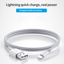 Load image into Gallery viewer, XJ-018 3A USB Male to 8 Pin Male Fast Charging Data Cable, Length: 2m