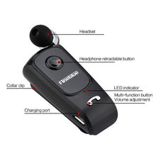 Load image into Gallery viewer, F920 CSR4.1 Retractable Cable Caller Vibration Reminder Anti-theft Bluetooth Headset, Black, White, Gold, Silver, Gray