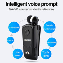 Load image into Gallery viewer, F920 CSR4.1 Retractable Cable Caller Vibration Reminder Anti-theft Bluetooth Headset, Black, White, Gold, Silver, Gray