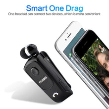 Load image into Gallery viewer, F920 CSR4.1 Retractable Cable Caller Vibration Reminder Anti-theft Bluetooth Headset, Black, White, Gold, Silver, Gray