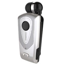 Load image into Gallery viewer, F930 CSR4.1 Retractable Cable Caller Vibration Reminder Anti-theft Bluetooth Headset, Silver