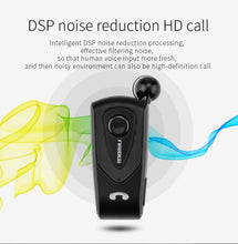 Load image into Gallery viewer, F930 CSR4.1 Retractable Cable Caller Vibration Reminder Anti-theft Bluetooth Headset, Silver