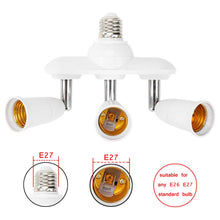 Load image into Gallery viewer, 1 to 2/3/4/5 E27 to E27 Socket Distributor Adjustable Converter E27 LED Bulb Holder, 2 in 1, 3 in 1, 4 in 1, 5 in 1