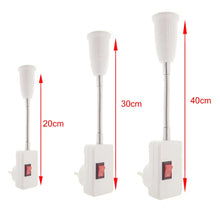 Load image into Gallery viewer, AC 110-220V 6A E27 Bulb Holder Flexible Extension Converter Switch Adapter Socket, 20CM, 30CM, 40CM