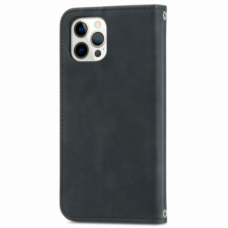 Retro Skin Feel Business Magnetic Horizontal Flip Leather Case with Holder & Card Slots & Wallet & Photo Frame, For iPhone 12 Pro Max, For iPhone 12 / 12 Pro, For iPhone 12 mini