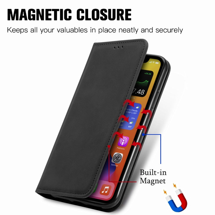 Retro Skin Feel Business Magnetic Horizontal Flip Leather Case with Holder & Card Slots & Wallet & Photo Frame, For iPhone 12 Pro Max, For iPhone 12 / 12 Pro, For iPhone 12 mini